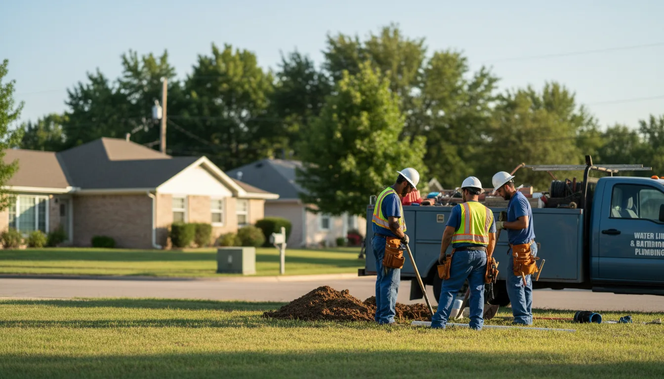 Residential water line and bathroom plumbing service in Old Monroe, MO